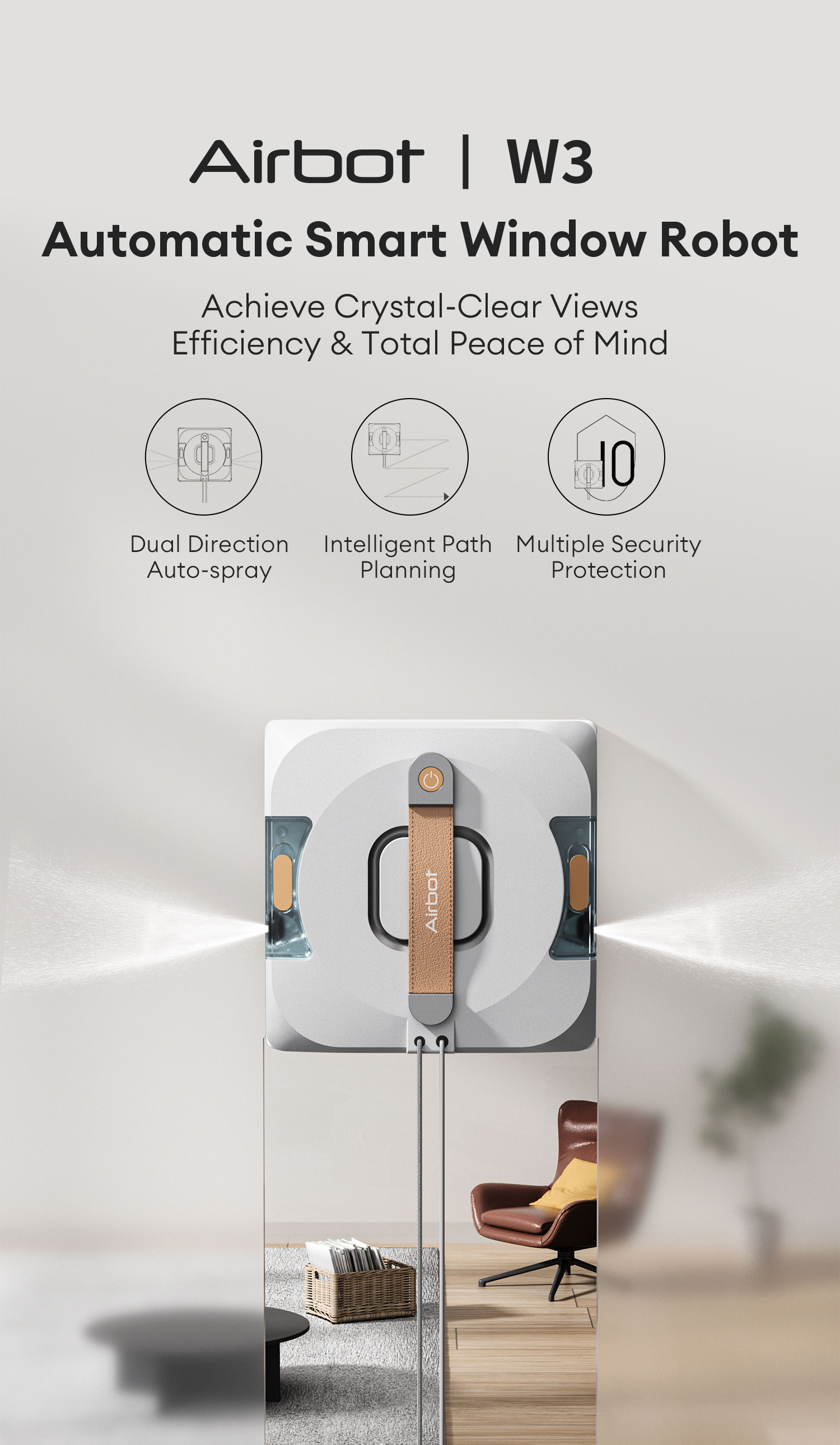 Jual Airbot W3 Automatic Window Robot Cleaner | 11.000Pa Suction Power ...