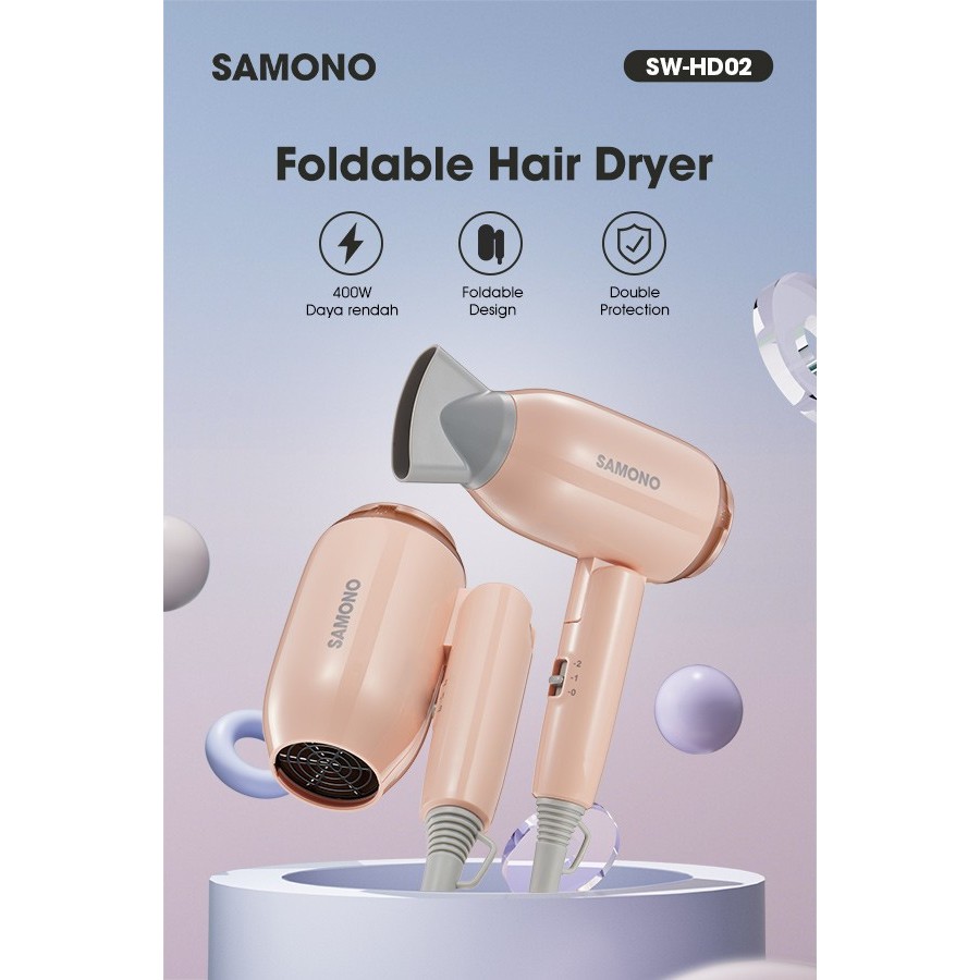 Jual SAMONO Hair Dryer 400Watt Pengering Rambut Mode Kecepatan
