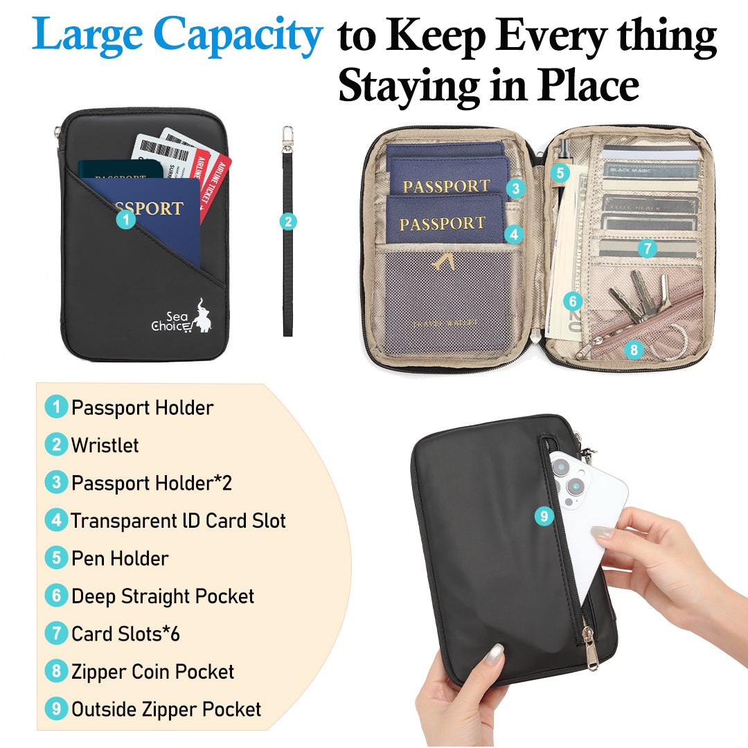 Jual SEA CHOICE Tas Dompet Paspor,Passport Holder RFID Blocking