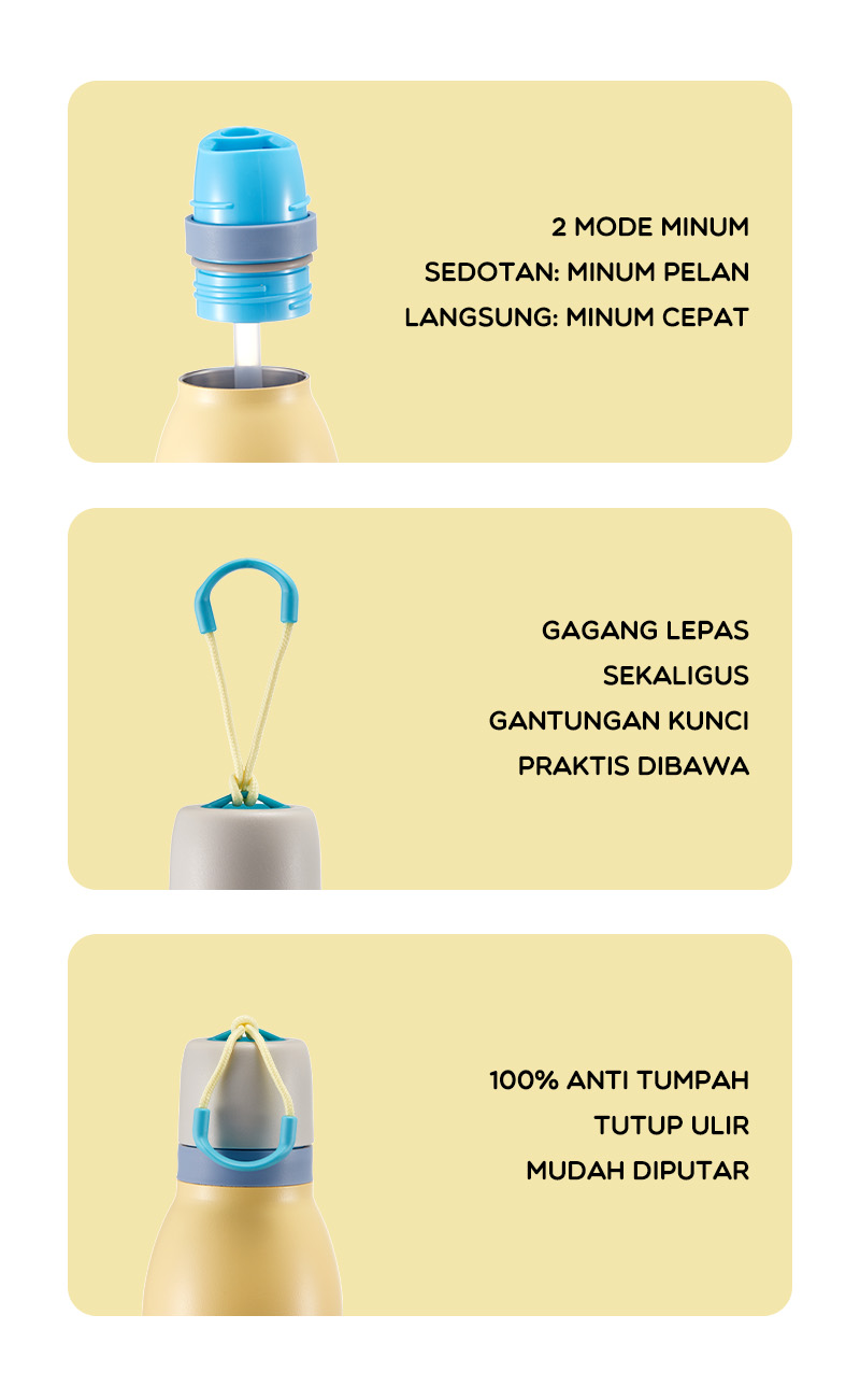 Jual BONBOX Tumbler Botol Minum dengan Sedotan - Stainless Steel 304 ...