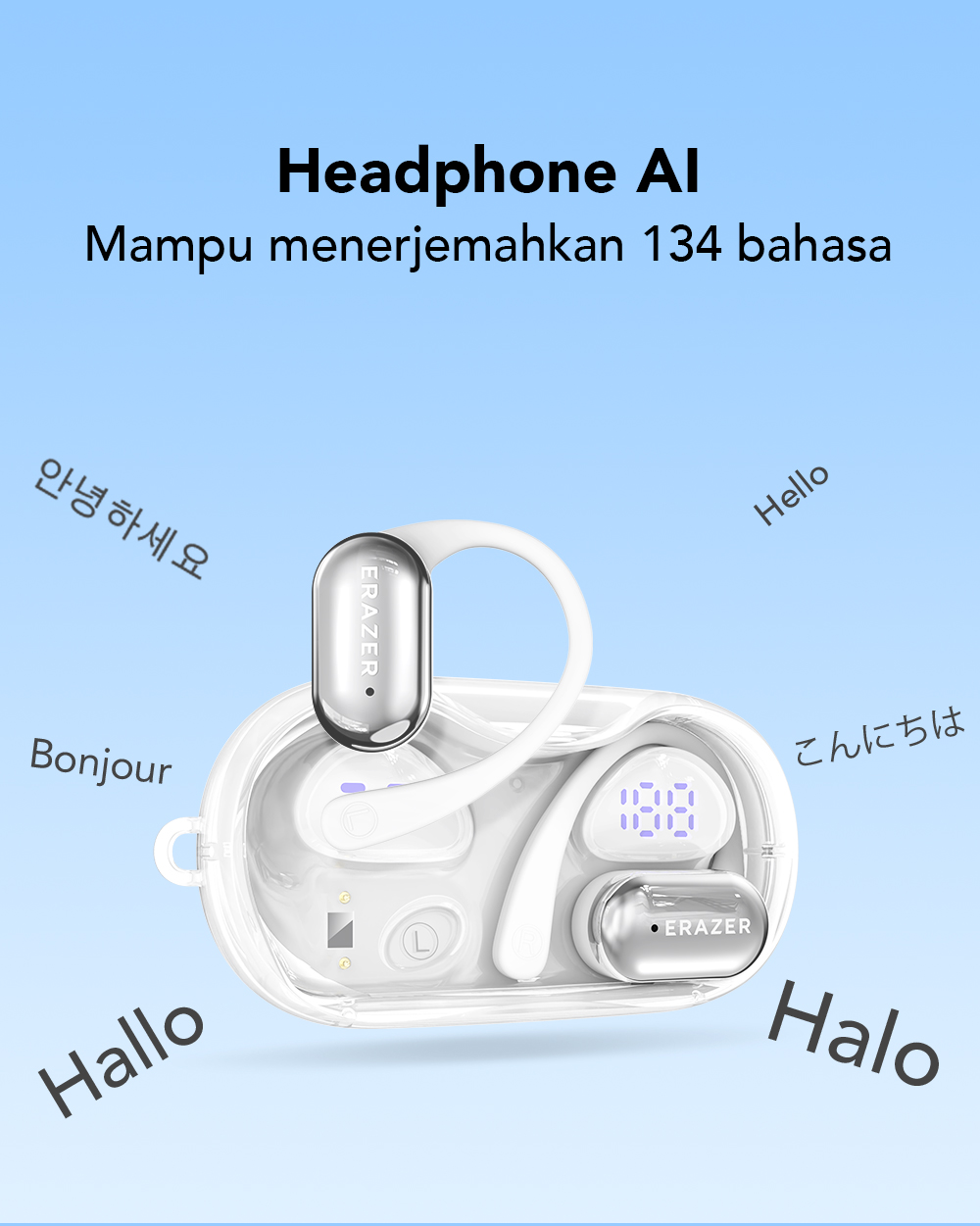 Jual HTC NE37 Earphones V6.0 Al Smart Real-Time Translation Wireless ...