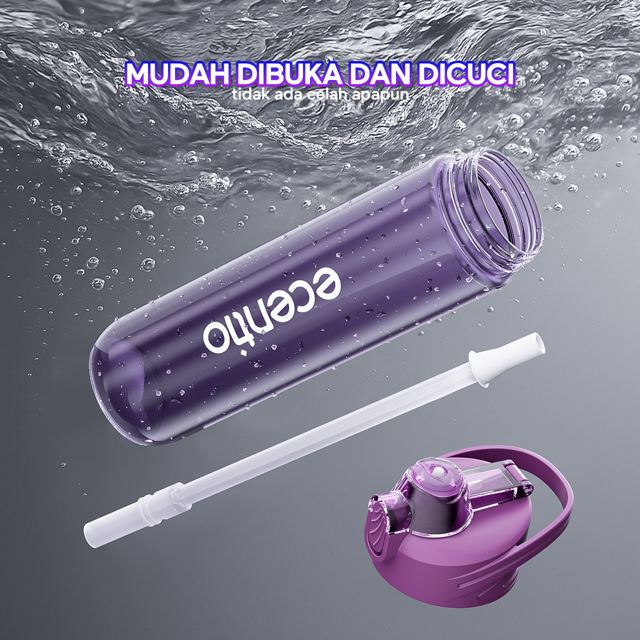 Jual [EaseGo Series]ecentio botol minum 1000ml Portable Botol air Anak ...