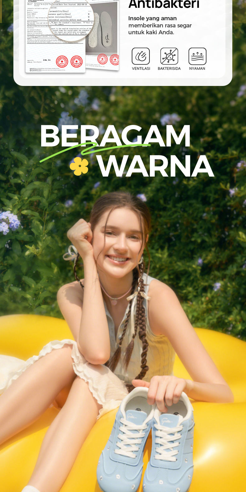 Jual COROLLA Daisy Bloom Sepatu Olahraga Wanita Casual Sepatu Kaki ...