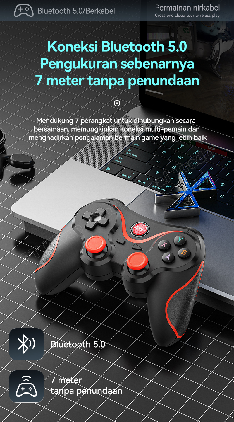 Jual YLV Controller Joystick K23 Gamepad Bluetooth X3 for IOS Windows ...