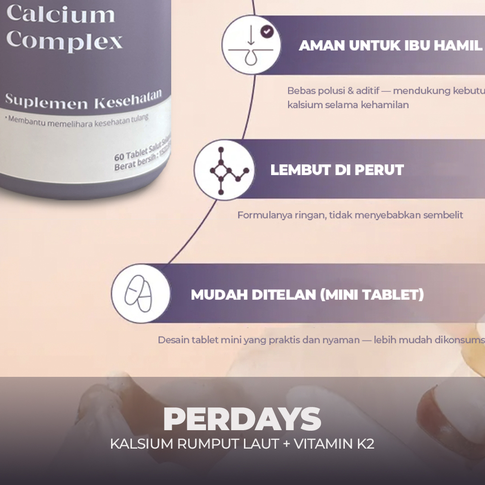 Jual Perdays Pregnancy Iron & VC + Perdays Calcium Complex (Mix 4 Botol ...