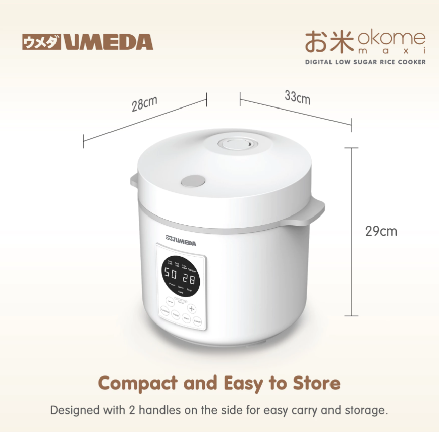 Jual Umeda OKOME MAXI Low Sugar Smart Rice Cooker 2 Liter | Shopee ...