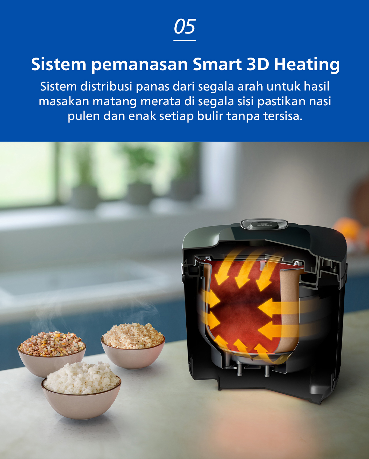 Jual Philips Digital Rice Cooker Magicom 1.8 L - 3000 Digital Series ...