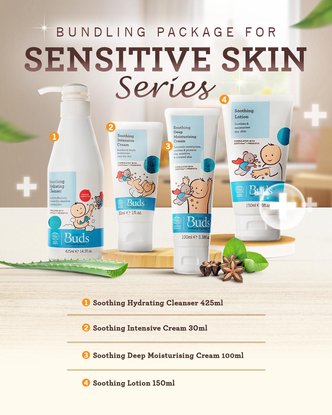 Jual [SHOPEE EXCLUSIVE] Buds Organics for Sensitive Skin - Hampers ...
