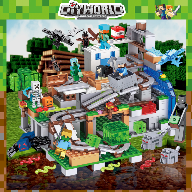Jual ZHEGAO Mainan Anak My World Minecraft Mainan Balok Model Untuk DIY ...
