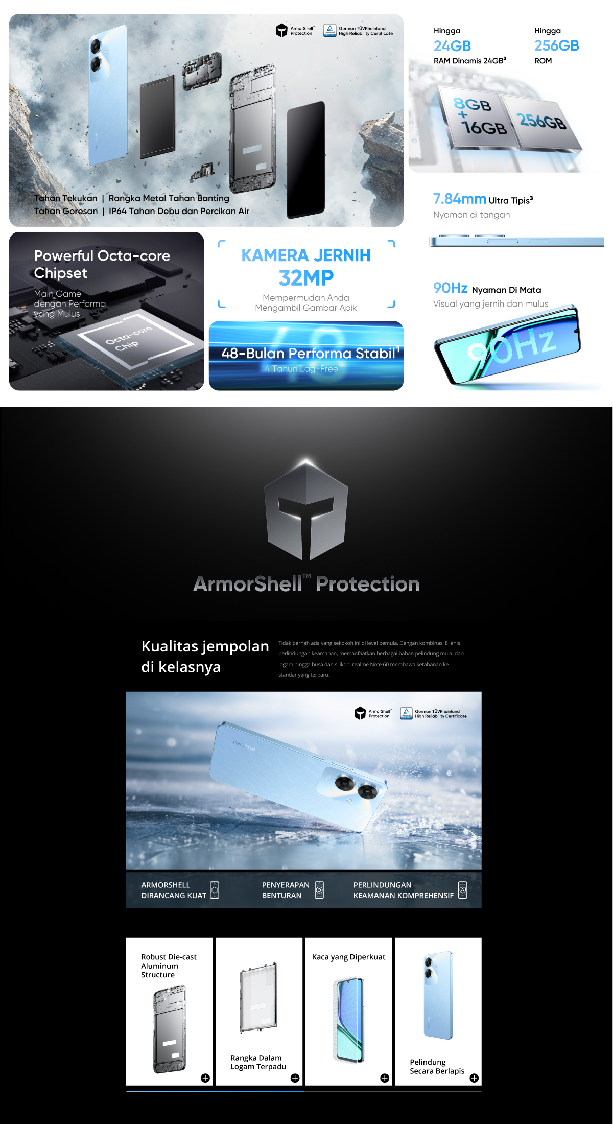 Jual realme Note 60 4GB+8GB*|64GB (ArmorShell™ Protection | TUV ...