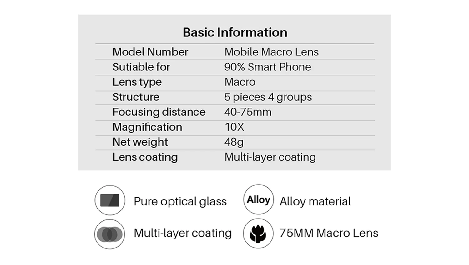 Jual ULANZI 75mm 10x Macro Lens - LENSA MAKRO [40~75mm] | Shopee Indonesia