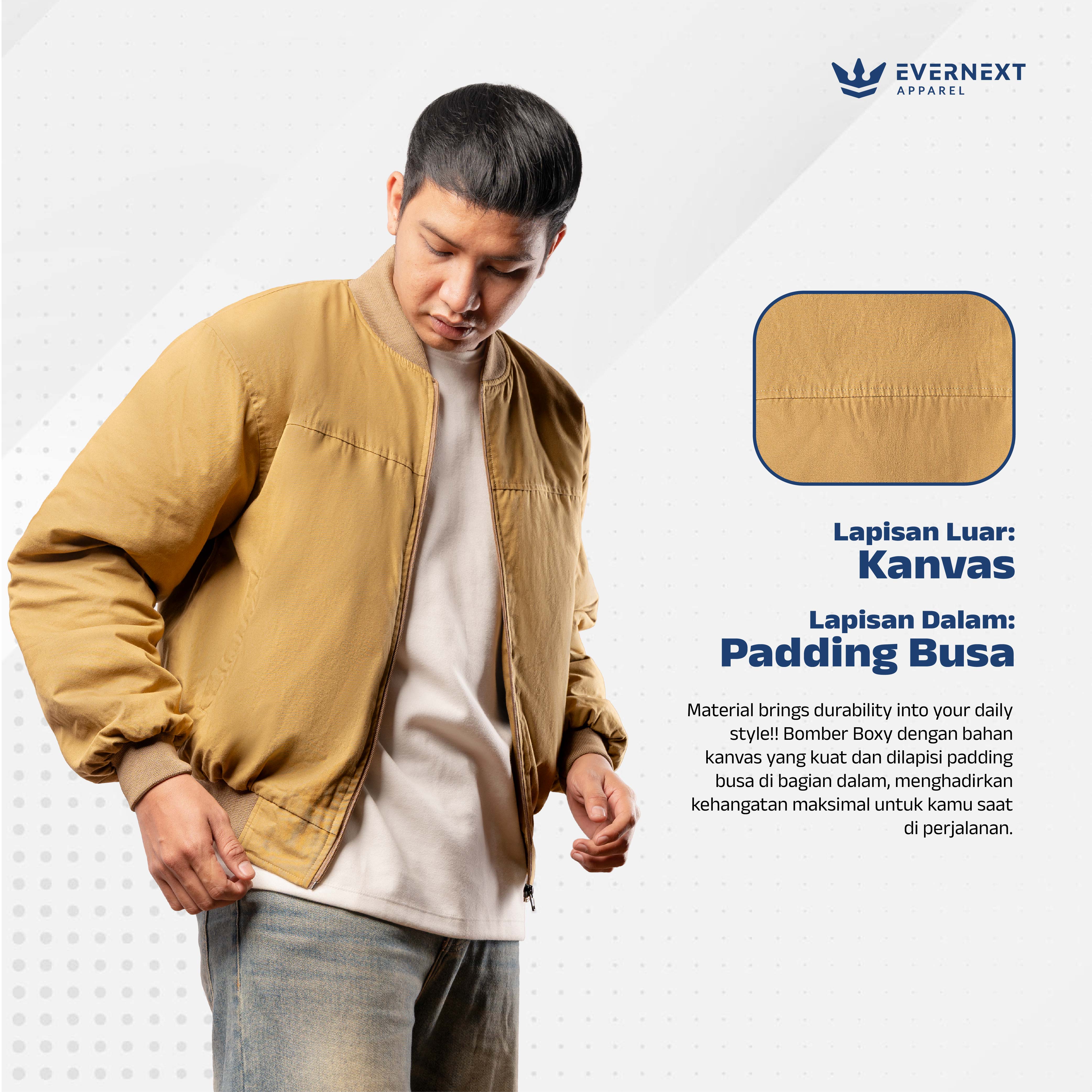 Jual Evernext - Jaket Bomber Pria Boxy Body Fit Jacket Outdoor Casual ...