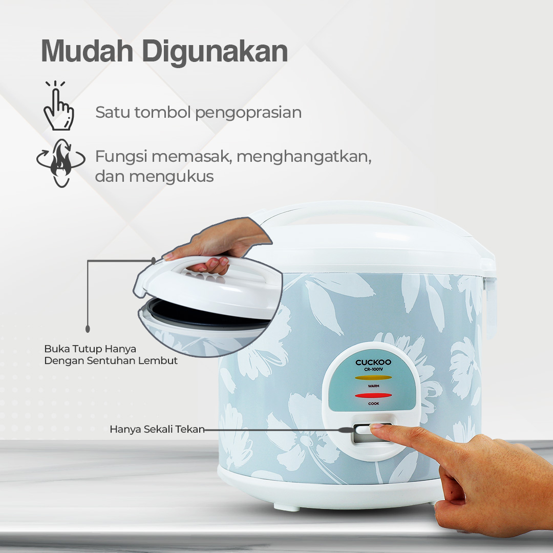 Jual CUCKOO Low Watt Mechanical Rice Cooker 1.8 L CR-1001 Magic Com ...