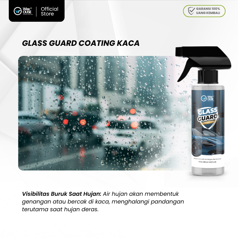 Jual Waxouse Glass Guard Water Repellent Spray Cairan Pelapis Kaca ...