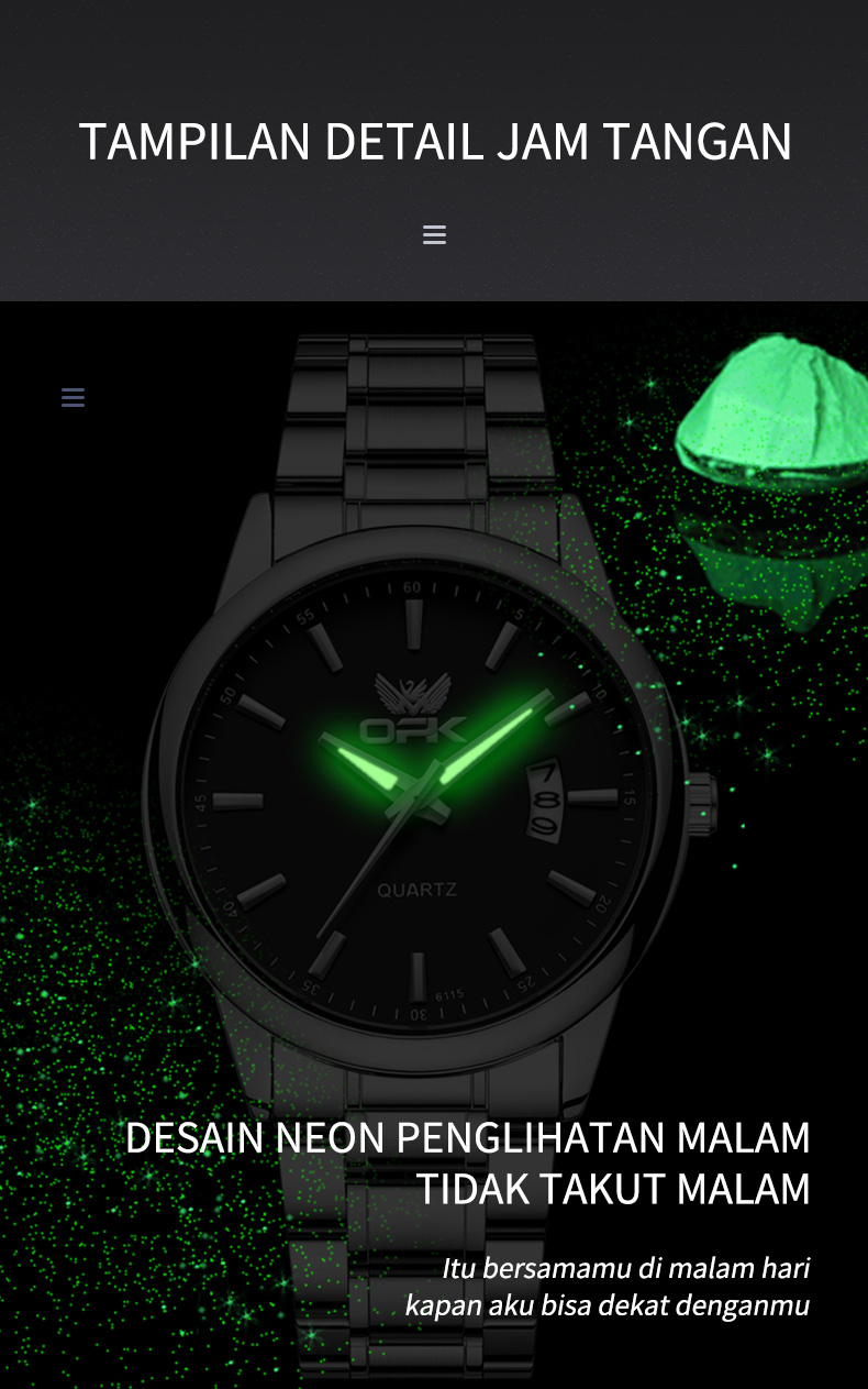 Jual OPK Jam Tangan Pria Anti Air Original Terbaru Mewah 2026 Jam