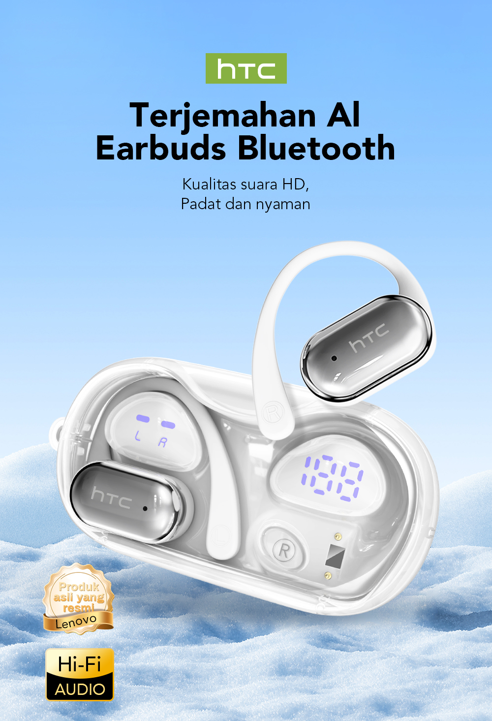 Jual HTC NE37 Earphones V6.0 Al Smart Real-Time Translation Wireless ...