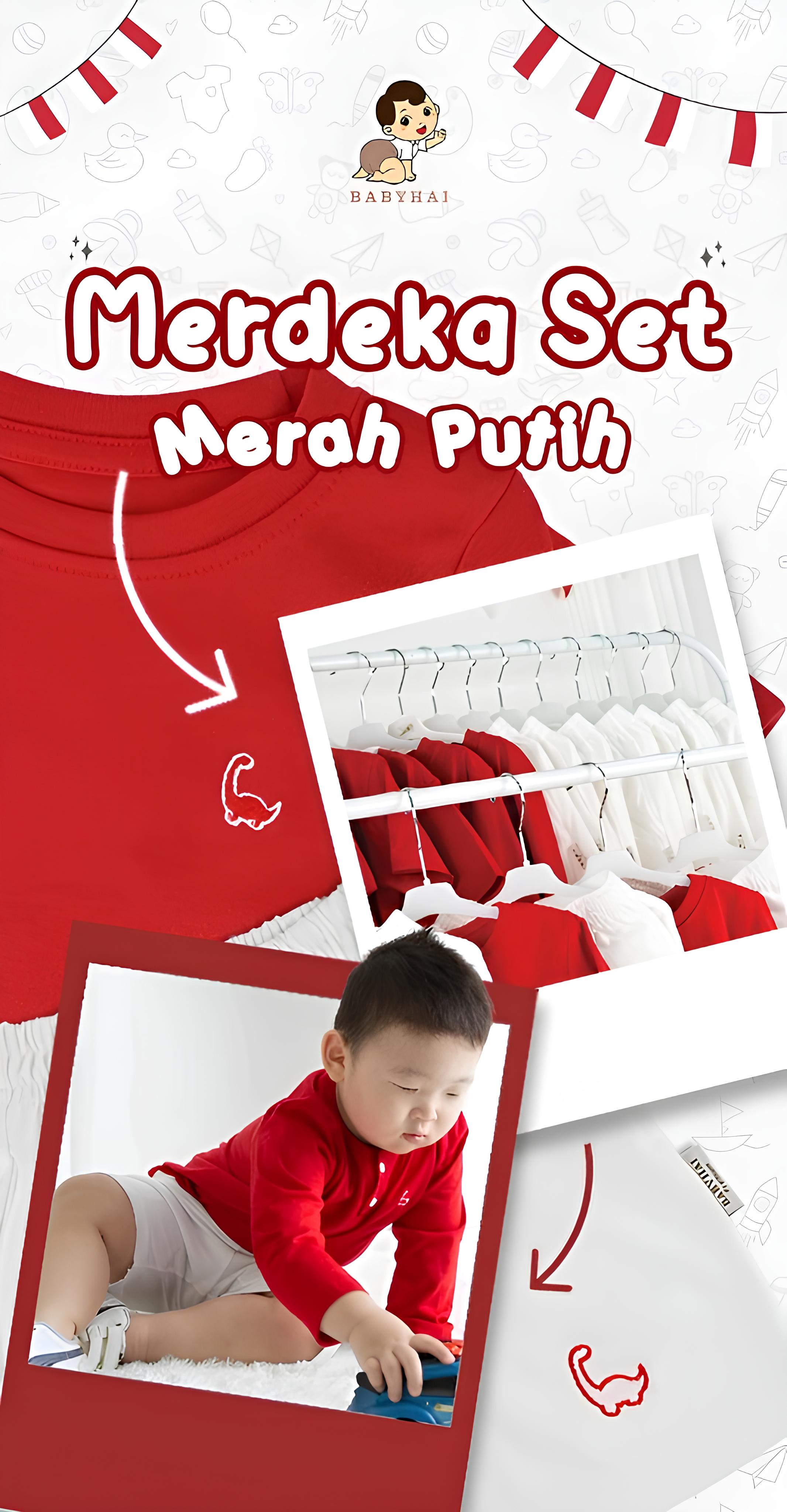 Jual BABY HAI Merdeka Set Merah Putih - Setelan Oblong Baju Pendek ...