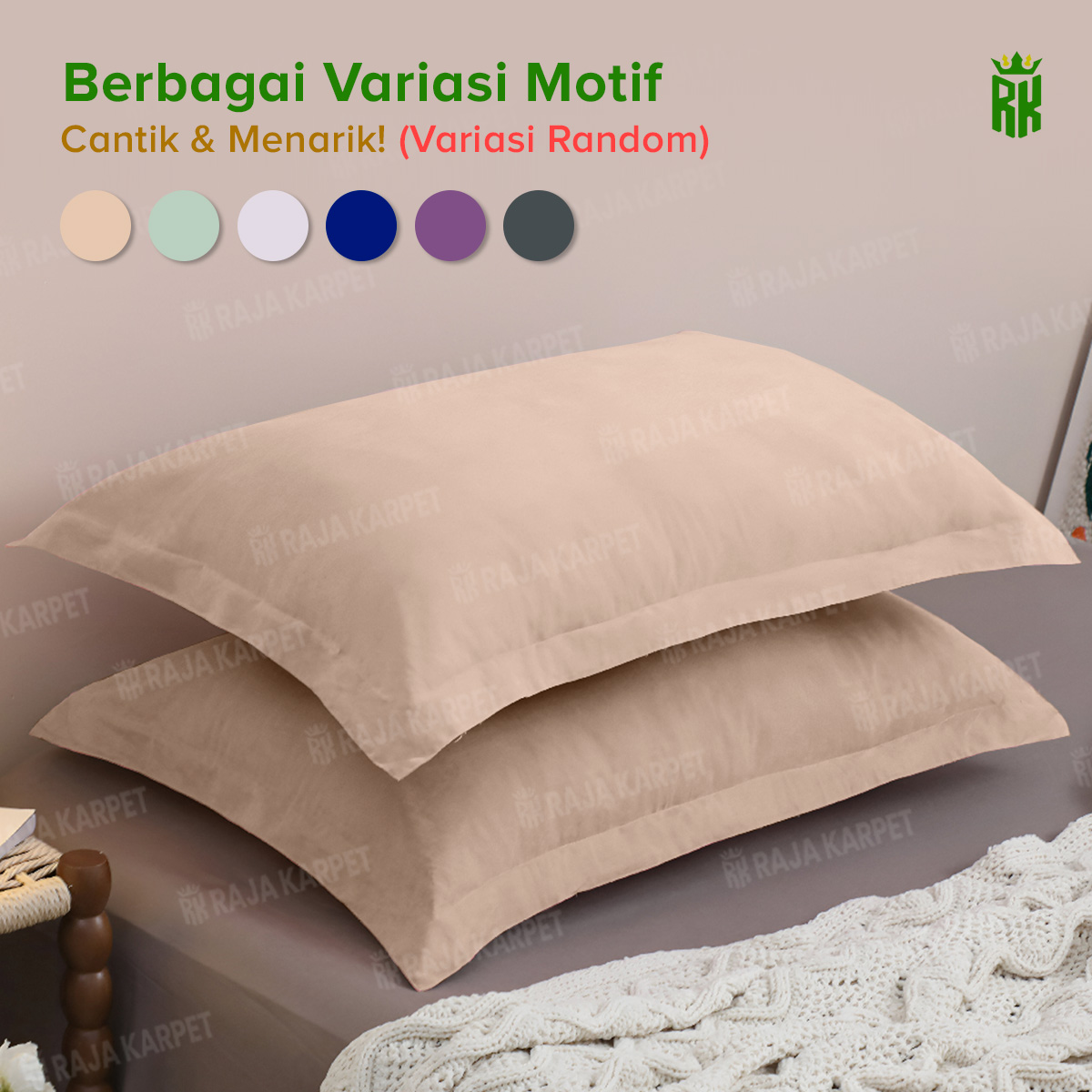 Jual RAJA - Paket 2PCS, 4PCS, & 6PCS Sarung Bantal & Sarung Guling ...