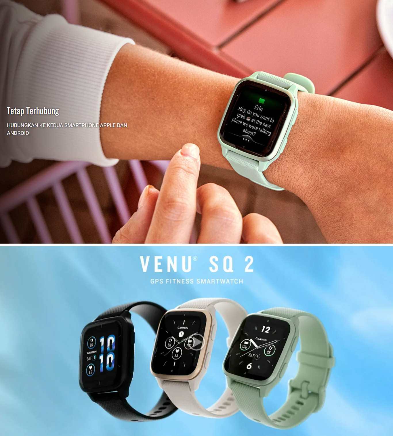 Jual Garmin Venu Sq2 Garmin Venu Sq Non Music Shadow Gray