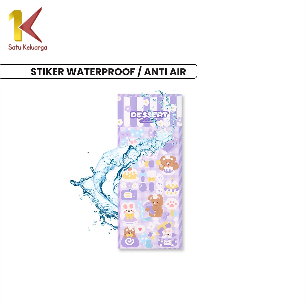 Jual Satu Keluarga Sticker Waterproof Kartun Bear Rabbit Hologram C1107 ...