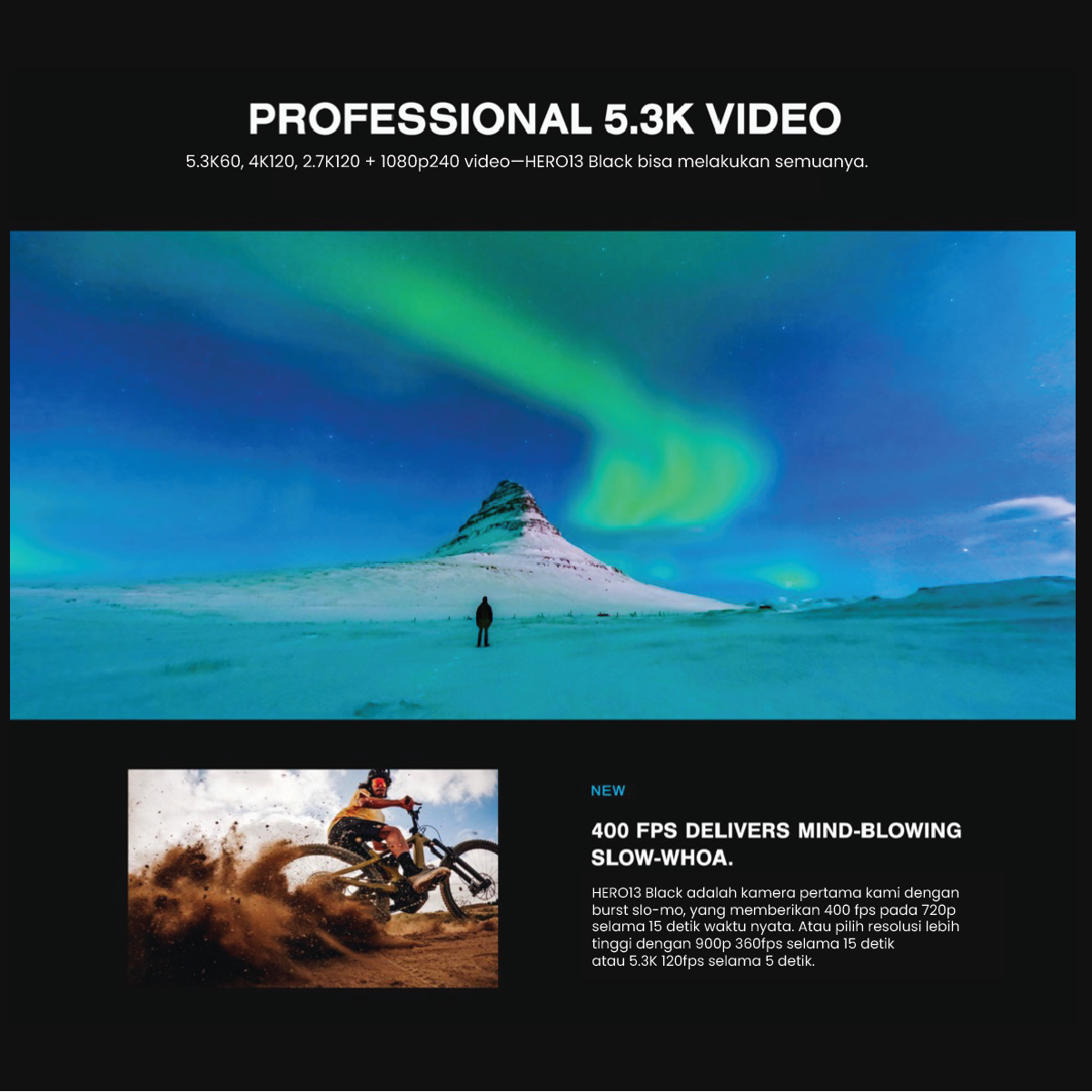 Jual GoPro Hero13 - Action Cam 5.3K60 Video Resolution + GPS Tracker ...