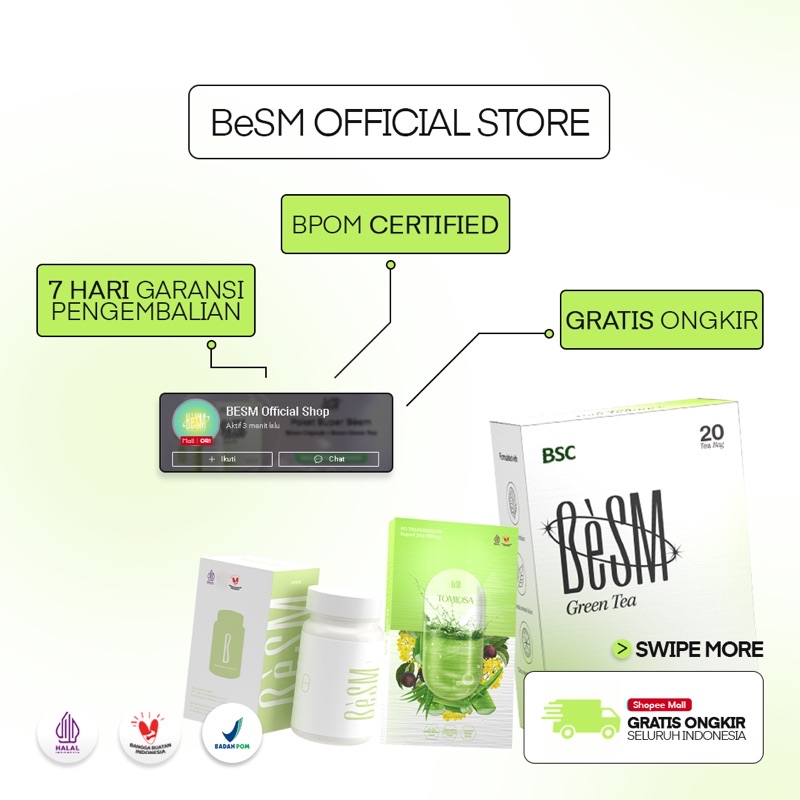 Jual BESM Capsul Isi 15 Caps Besm Tomlosa Isi 10 Caps | Shopee Indonesia