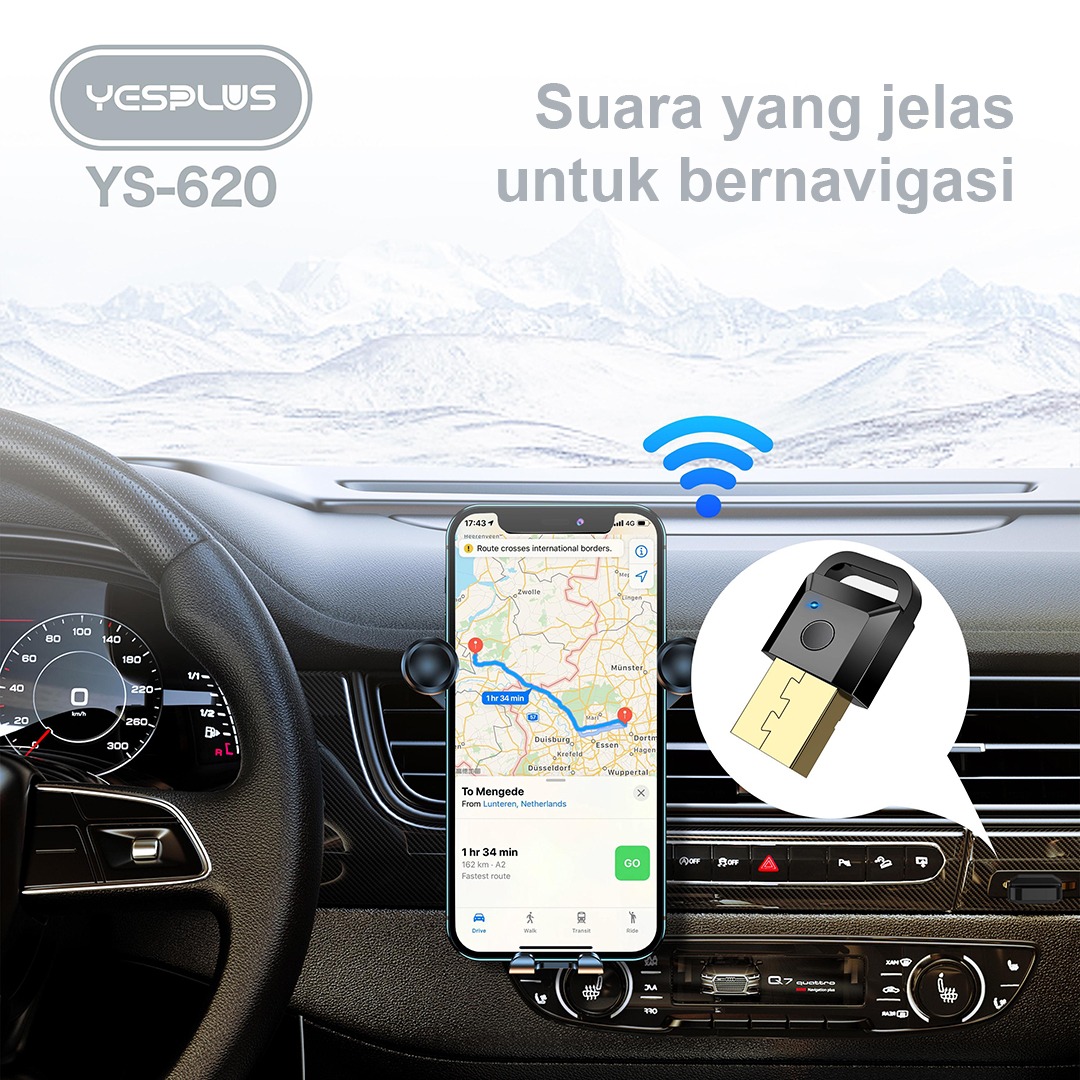 Jual Receiver Wireless Bluetooth 5.3 YESPLUS YS-620 Mini USB Bluetooth ...