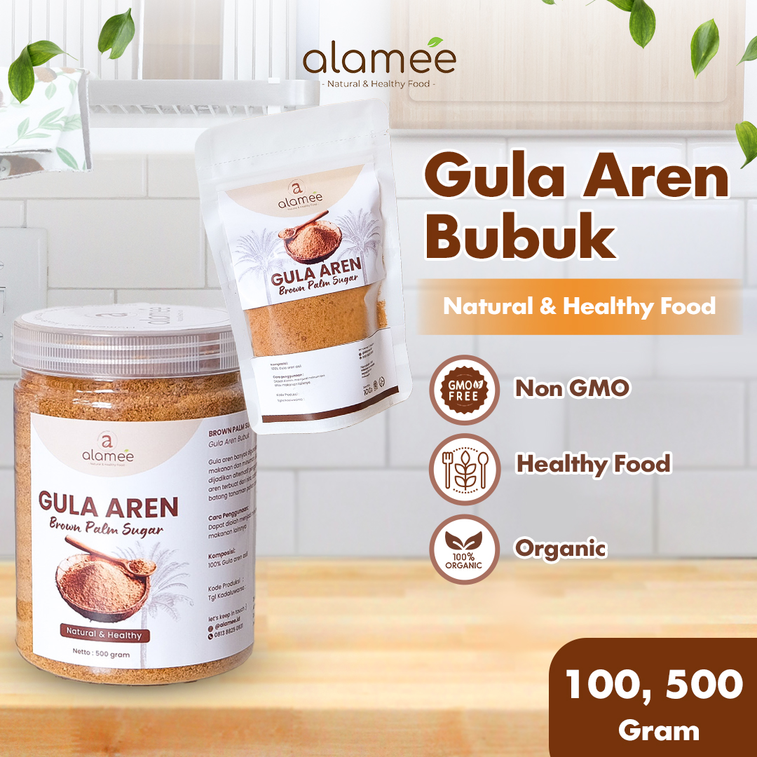 Jual ALAMEE Gula Aren Bubuk Organik Asli Palm Sugar Semut Powder ...