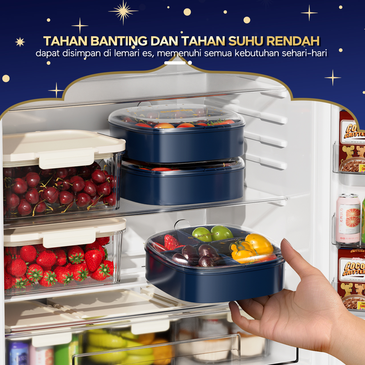 Jual ecentio food container simpan buah bumbu dapur dan daging desain ...