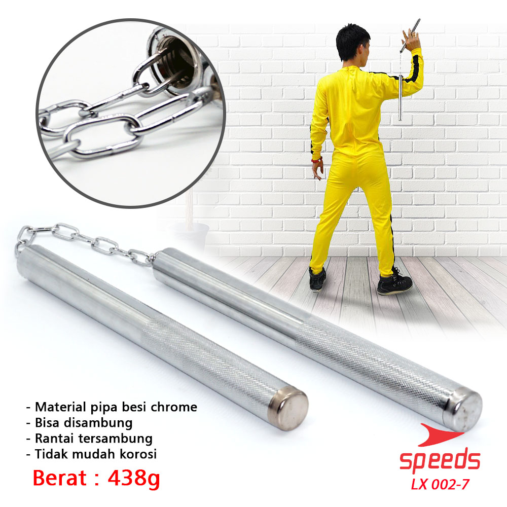 Jual SPEEDS Nunchaku Nunchuck Ruyung Besi Double Stick Tongkat Bela ...