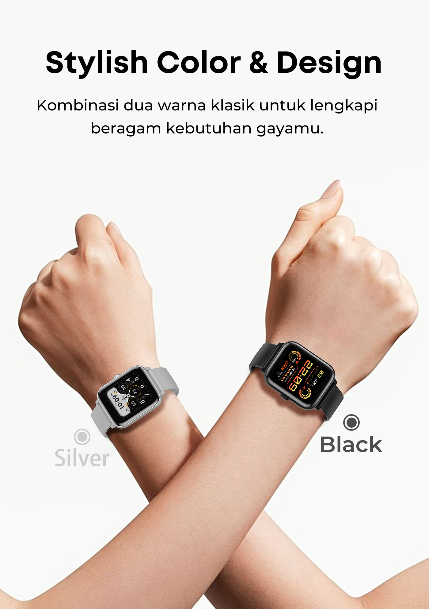 Jual [NEW PRODUCT] OLIKE Smartwatch META S1 Lite HD Battery Up to