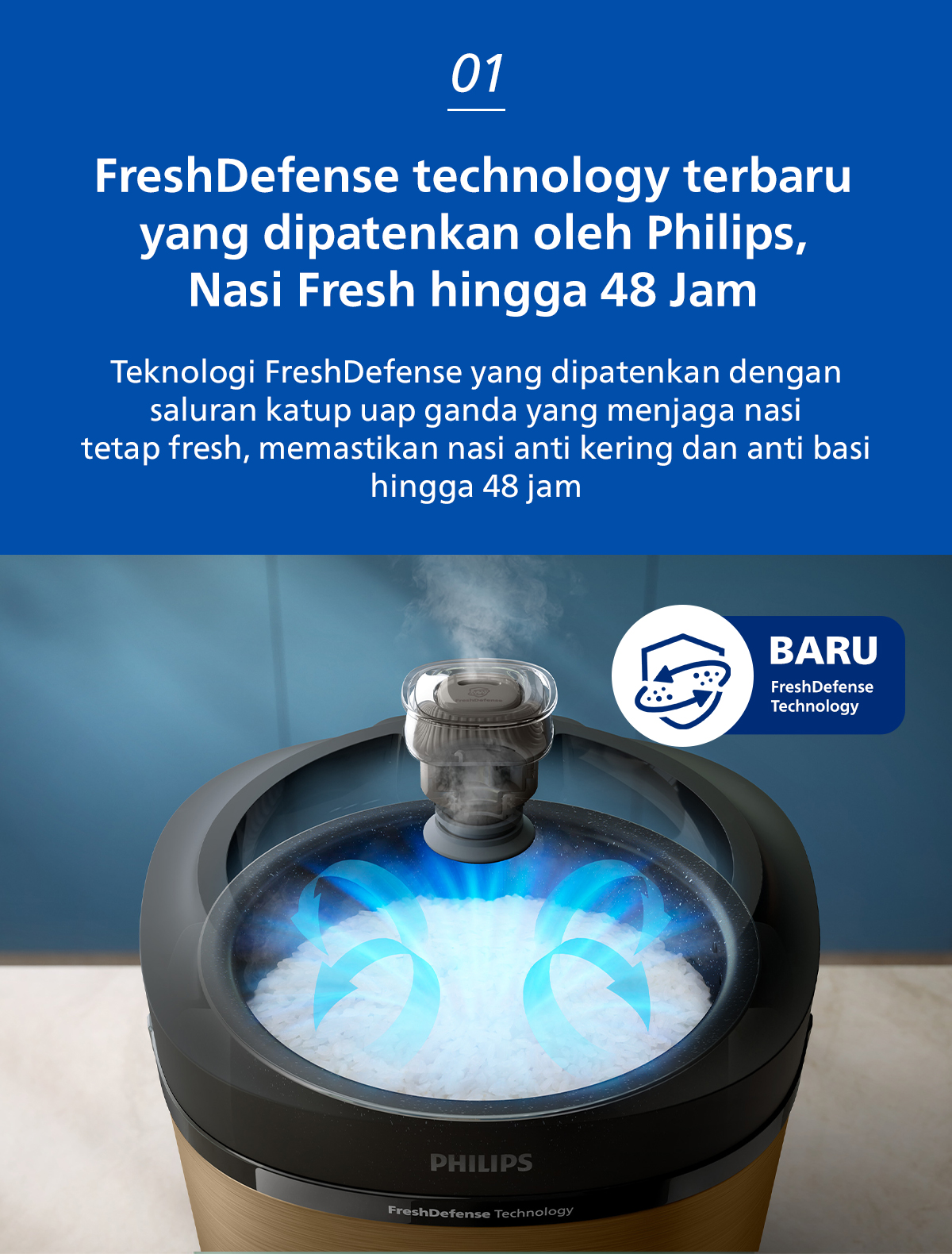 Jual Philips Rice Cooker 1.8 L 3000 Premium Series HD3211/32