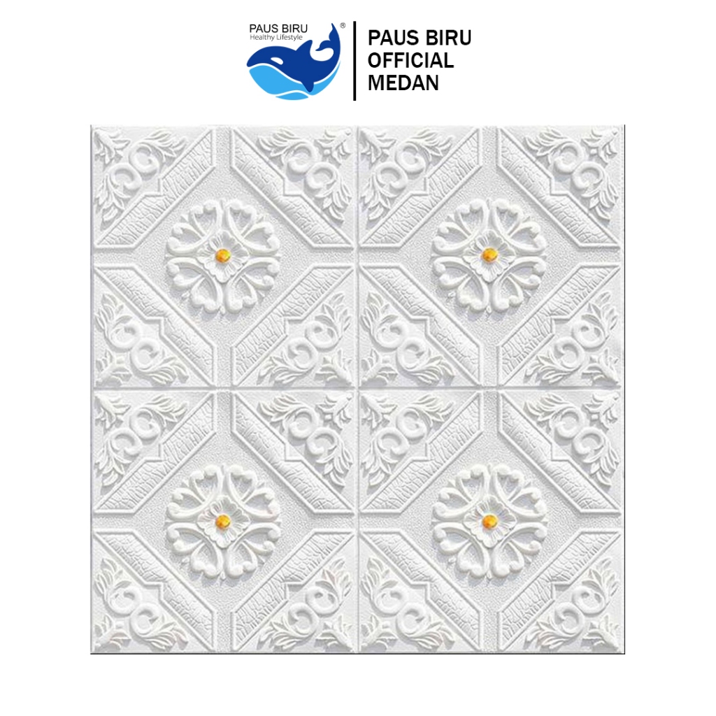 Jual Paus Biru - Wallpaper Dinding 3D Foam Motif Batik More High ...