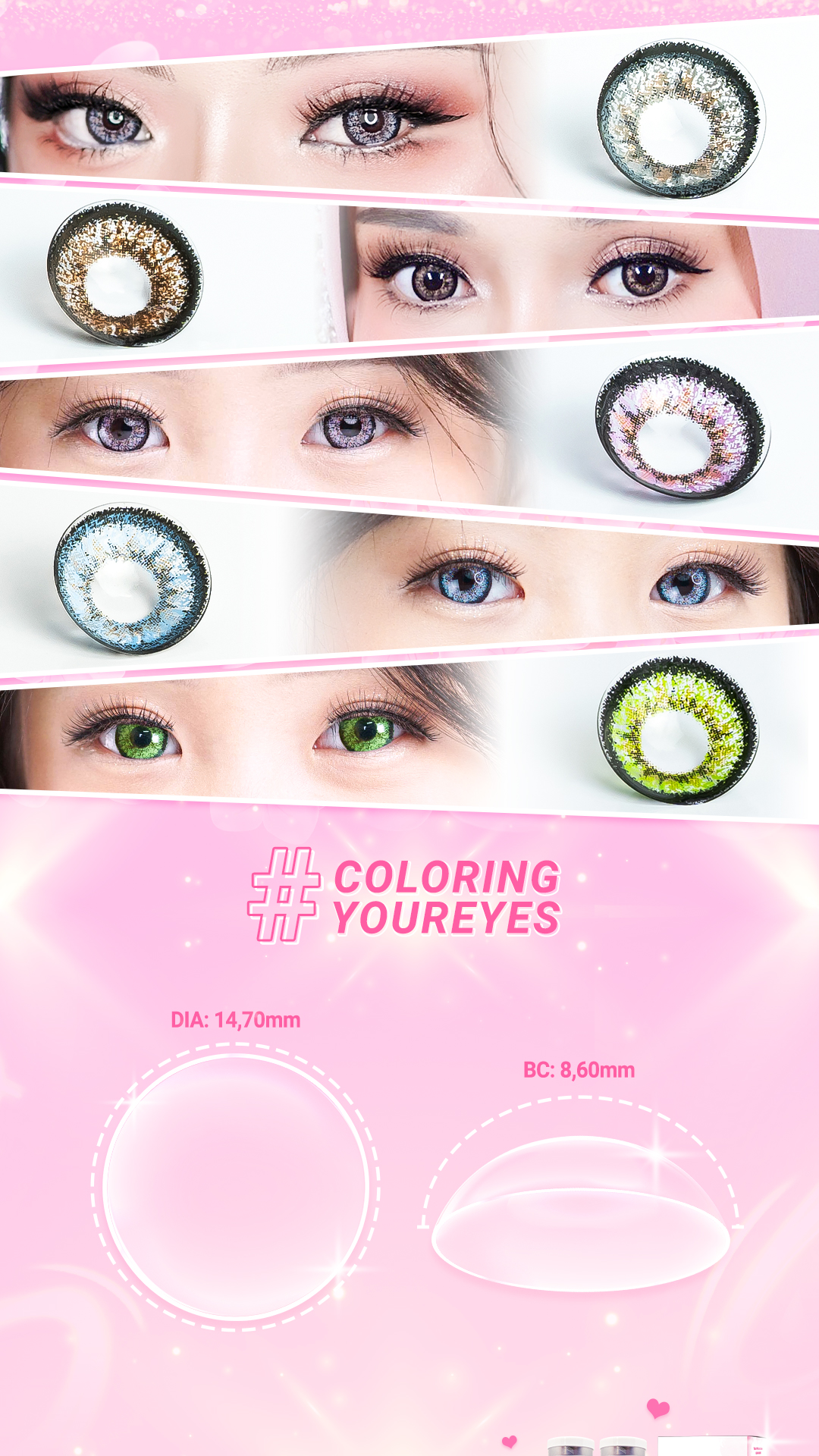 Jual DREAM COLOR I Softlens Maki MK Series Brown Gray Minus -0.50 s/d ...
