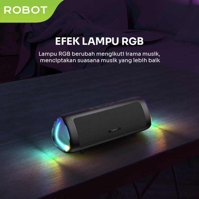 Jual ROBOT Speaker Bluetooth Portable Double Bass 1500mAh 10W Tahan Air ...