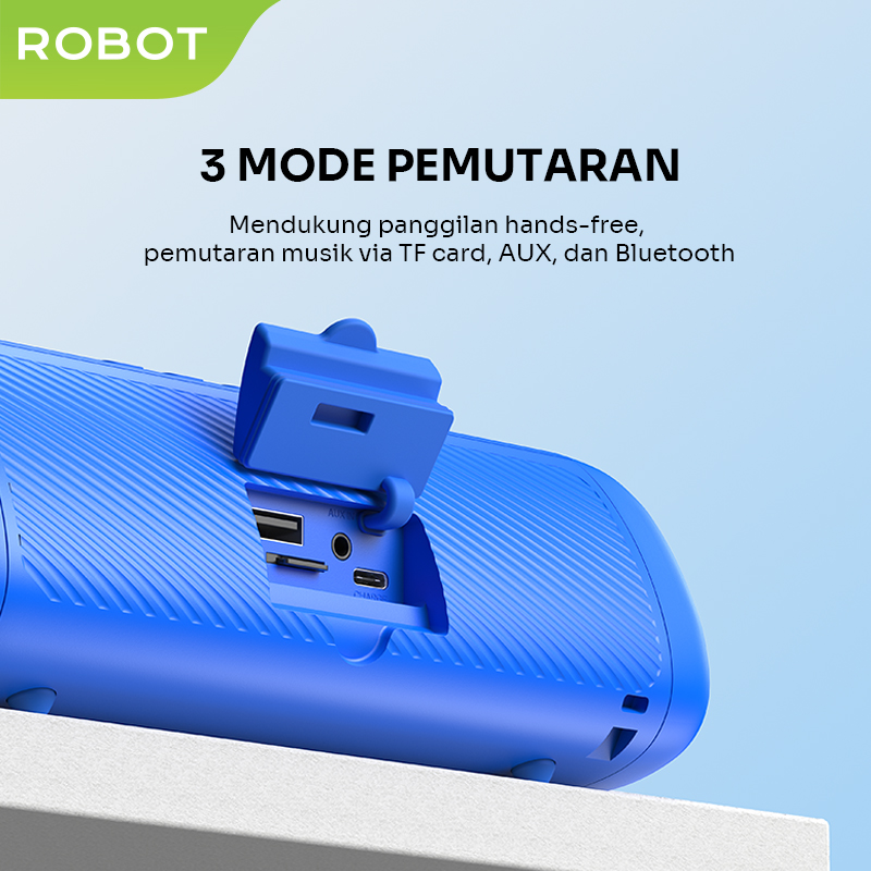 Jual ROBOT Speaker Bluetooth Portable Double Bass 1500mAh 10W Tahan Air ...