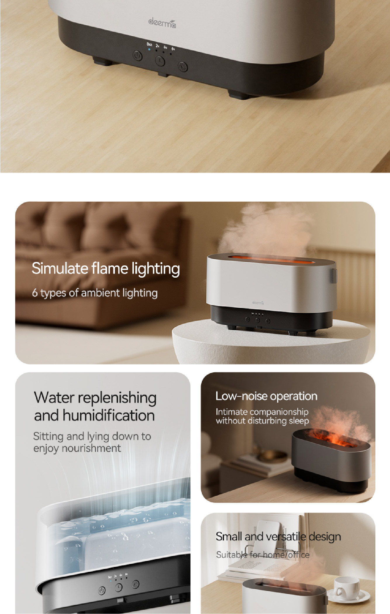 Jual Deerma PX310W Smart Humidifier Diffuser/Air Purifier Aromaterapy ...