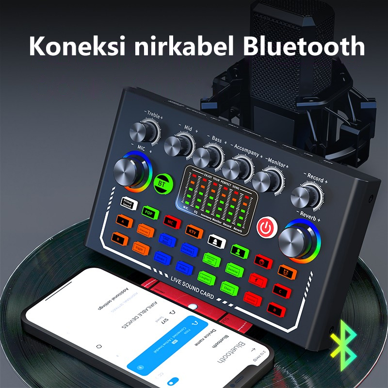 Jual NETPAC Sound Card F009 Bluetooth Singing Recording Professional ...