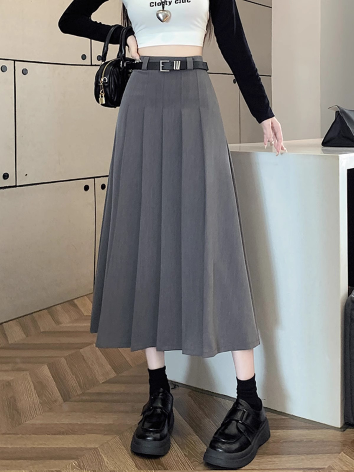 Jual Newlan QZ182 Rok Skirt Korean Style Bahan Street Premium - Rok ...