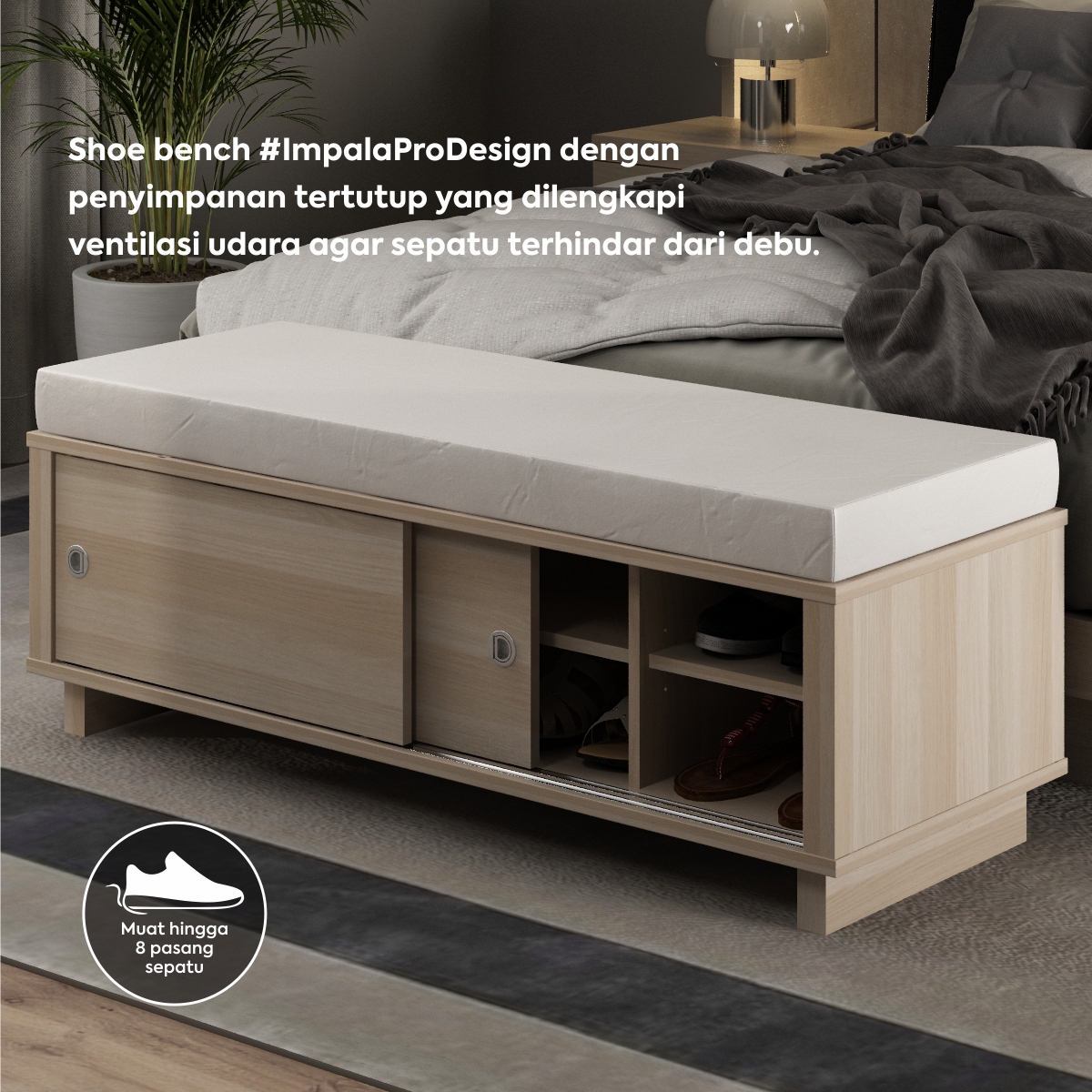 Jual Pro Design Impala IMPBH N120 Rak Sepatu / Shoe Bench | Shopee ...
