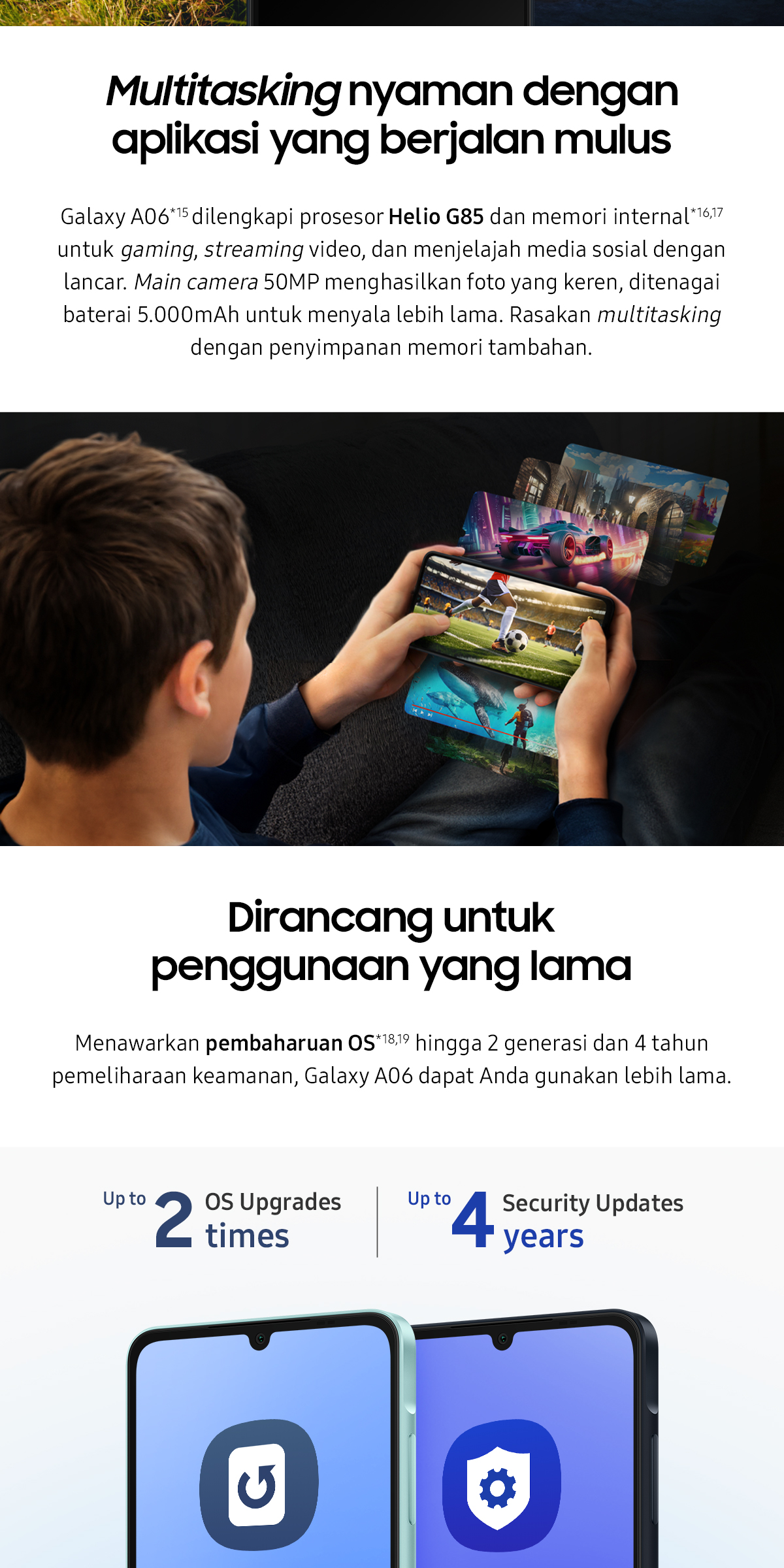 Jual Samsung Galaxy A06 4/128GB - Black | Shopee Indonesia