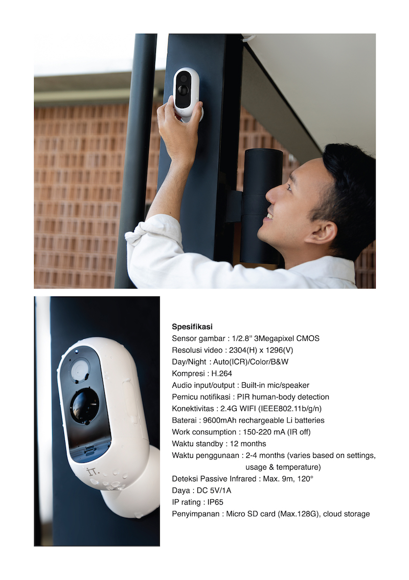 Jual IT Smart Outdoor Battery Camera W02 - CCTV Wifi Wireless 3MP ...