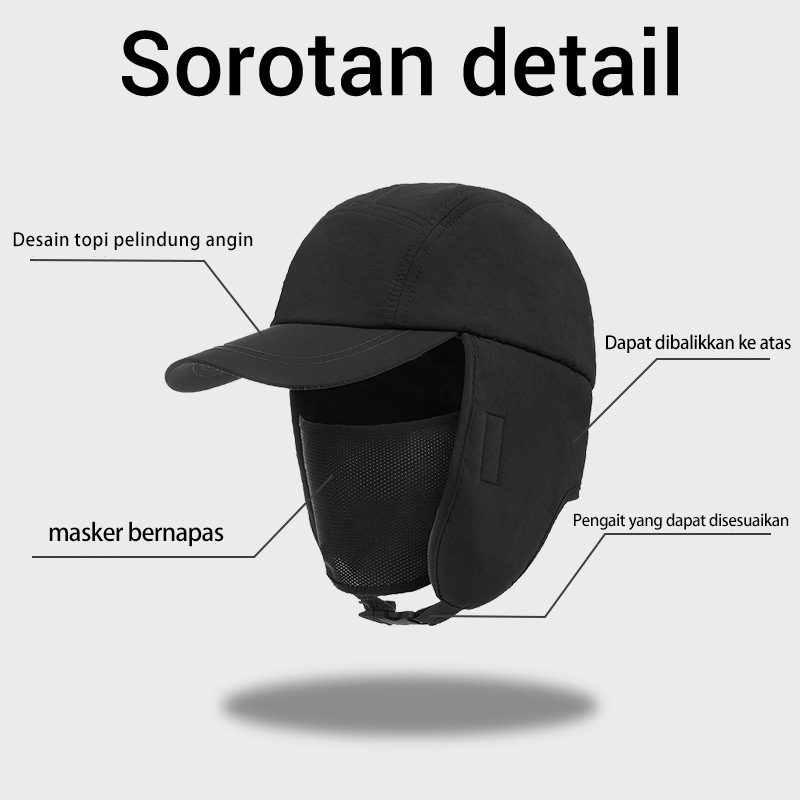 Jual SHULANGER Topi 5 panels / earflap / nylon / outdoor / DIVERGENT ...