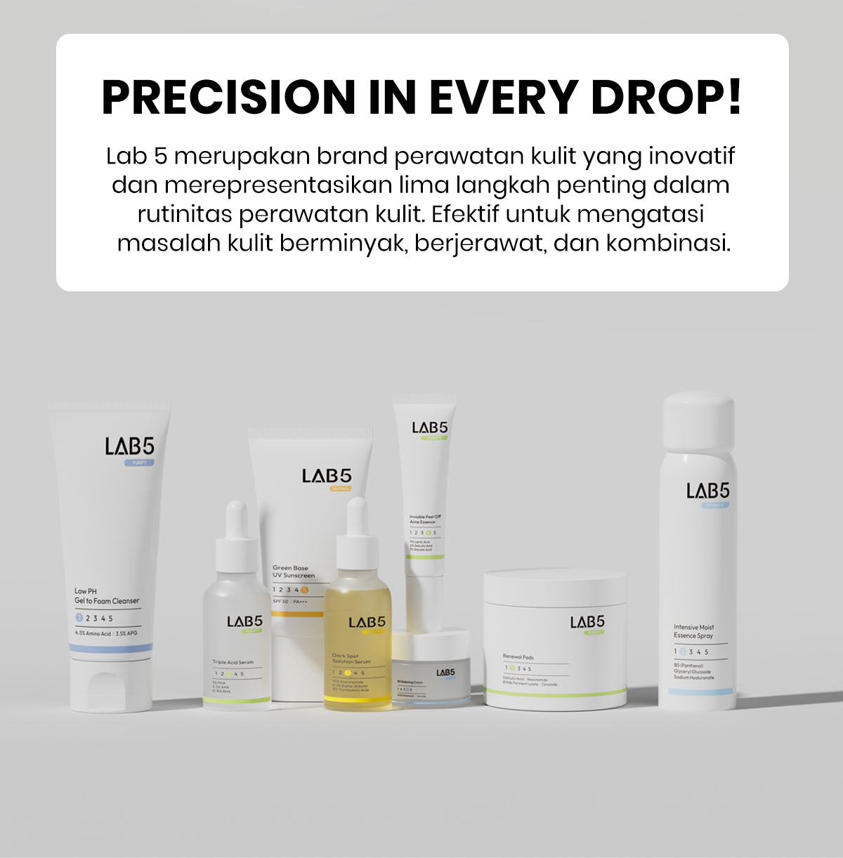 Jual LAB5 3x Triple Acid Serum - Acne Peeling Gentle Serum Glass Skin ...