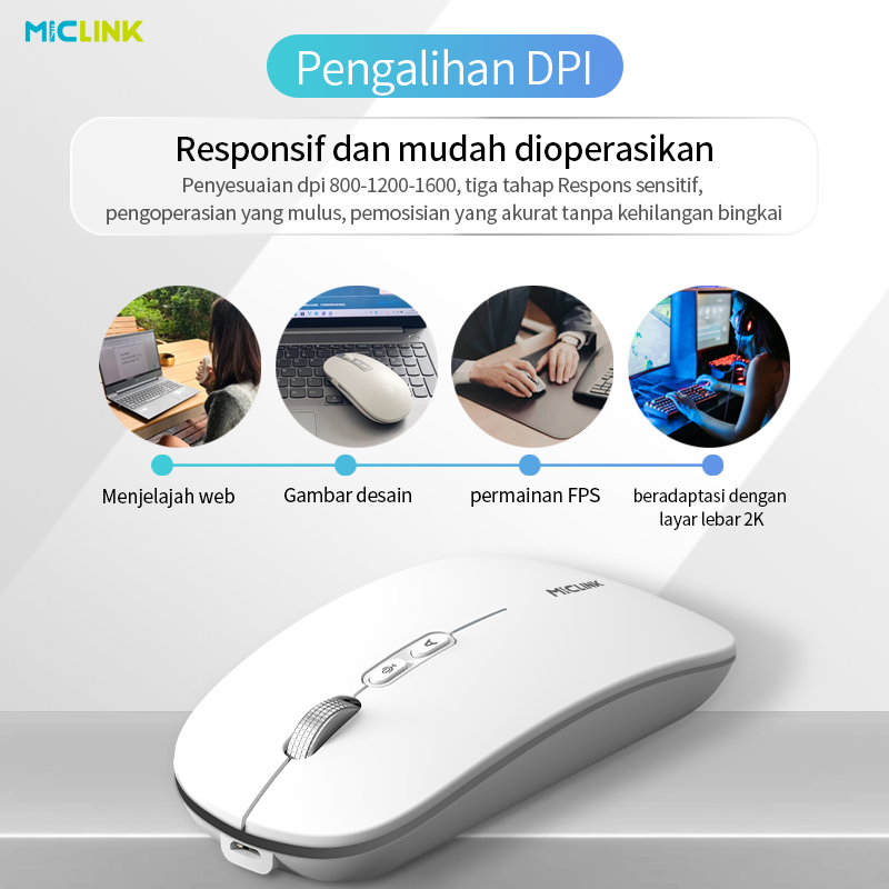 Jual MICLINK M108 Smart AI Voice Mouse untuk Mengetik dan Menerjemahkan ...