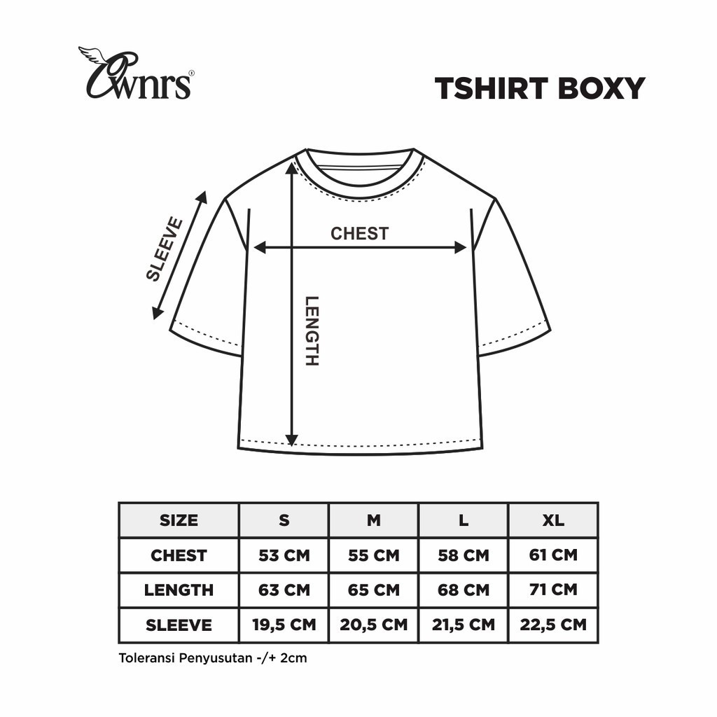 Jual Owners Tshirt Boxy Blank White Kaos Boxy Fit S Lengan Pendek