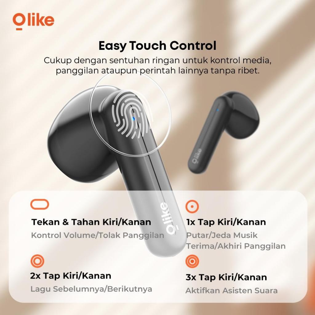Jual OLIKE TWS T100 Earphone In Ear Headset HIFI Wireless Bluetooth 5.3 ...
