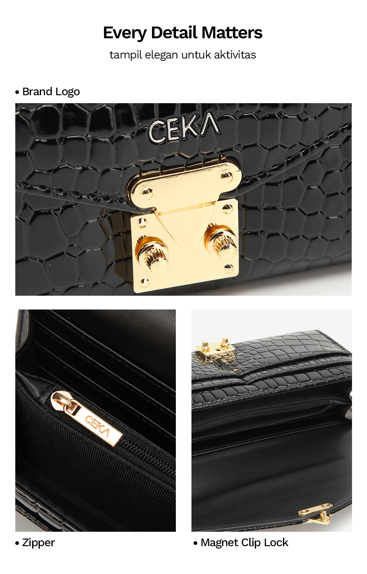 Jual CEKA Dompet Wanita Panjang Wallet Croco Dompet Kartu dan Uang ...