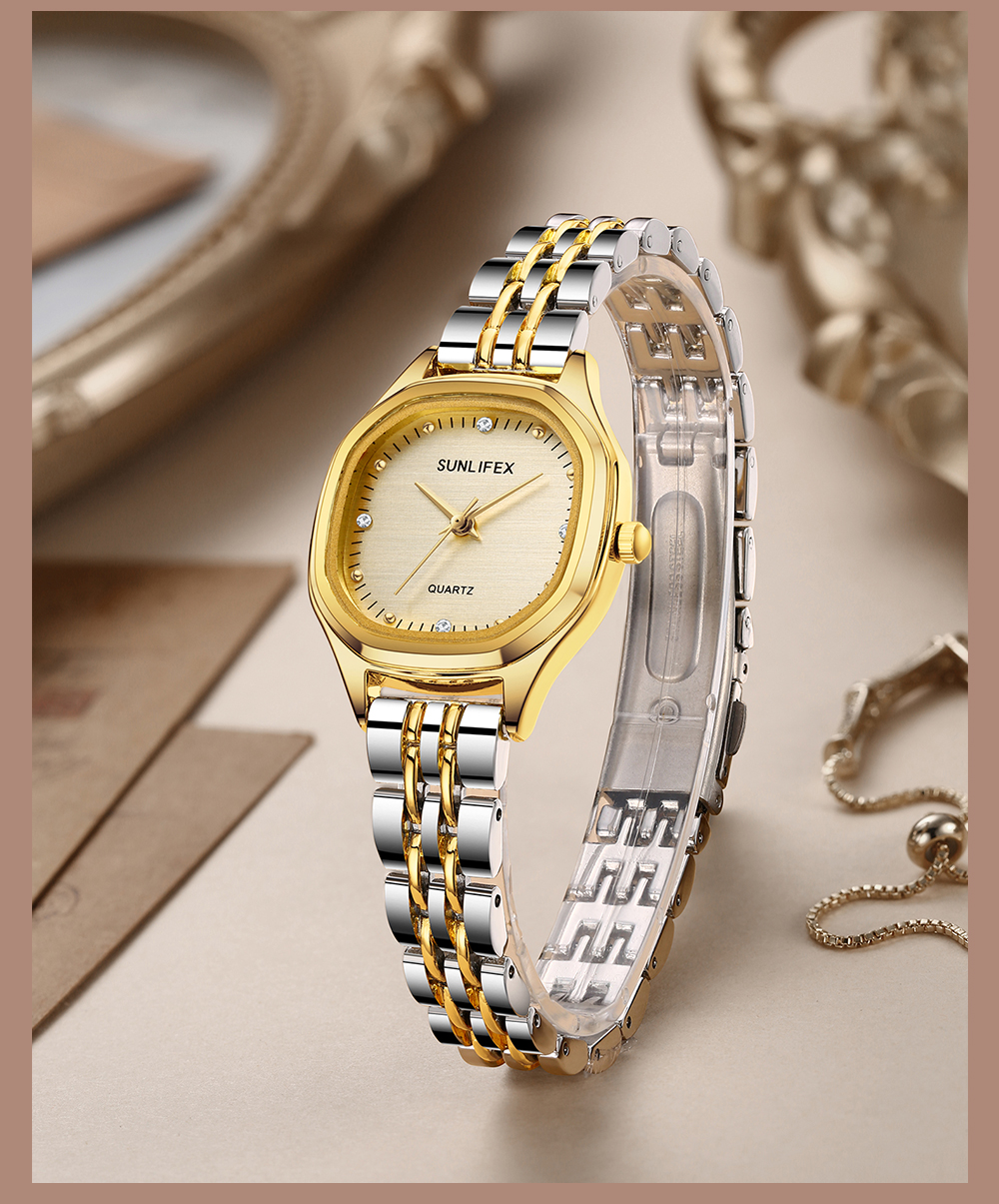 Jual Sunlifex Jam Tangan Wanita 6015 Kecil Elegan Simpel Analog Korea