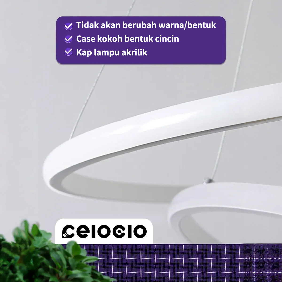 Jual CELOGLO 72w Lampu Led Gantung Ruang Tamu Minimalis Lampu Hias